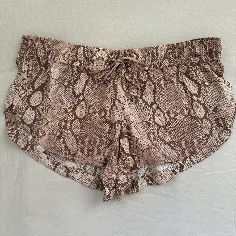 Acacia, small, tan snake print, barely worn